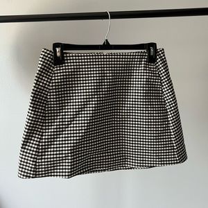 Gingham black and white skirt